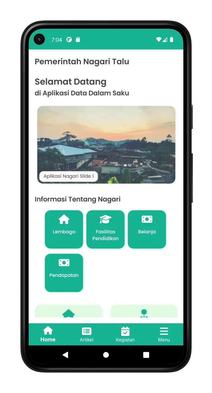 Tangkapan layar Data Dalam Saku 1