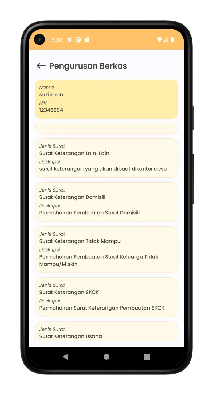 Tangkapan layar E-DESA 5