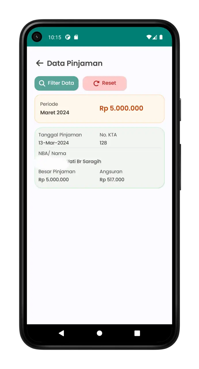 Tangkapan layar E-Koperasi 5