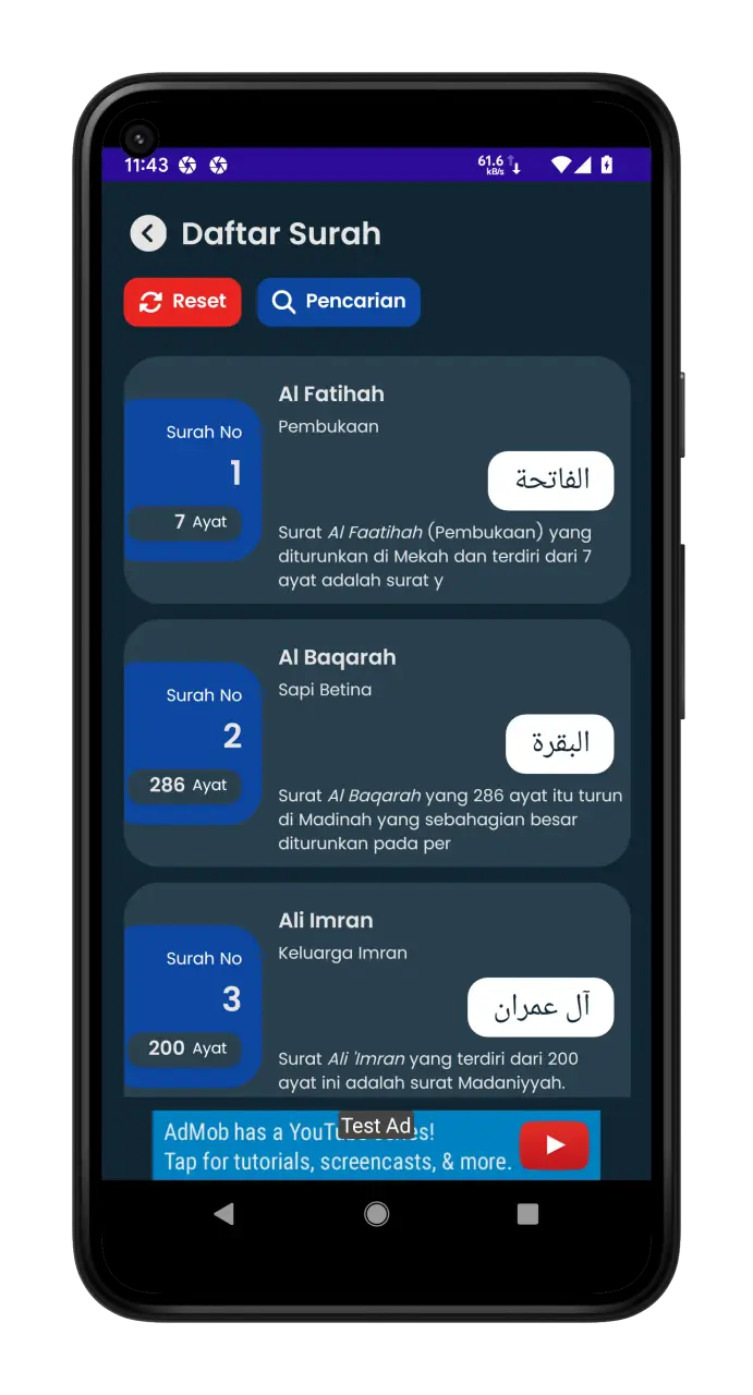 Tangkapan layar Al Qur'an Terjemahan 2