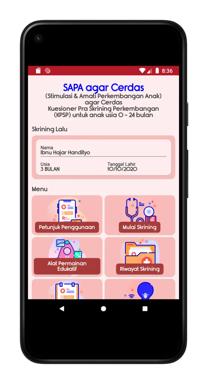 Tangkapan layar SAPA 1